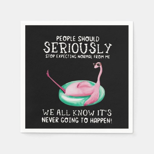 Serviette En Papier Poison de Flamingo | People Should Seriously Flami (Devant)