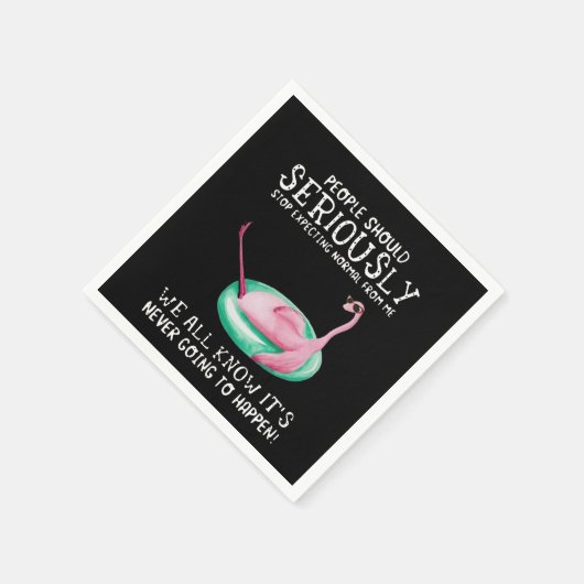 Serviette En Papier Poison de Flamingo | People Should Seriously Flami (Coin)