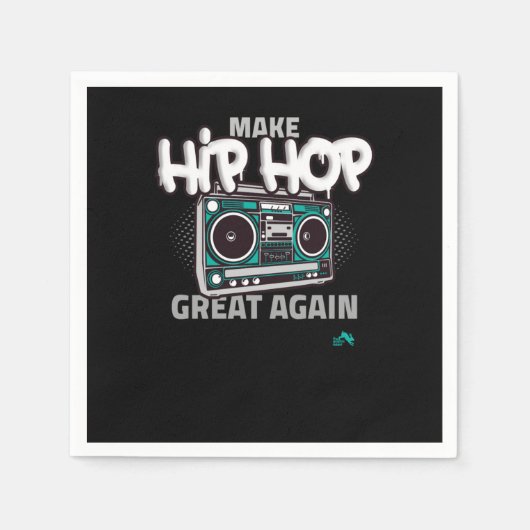 Serviette En Papier Poison de hip hop | Make Hip Hop Great Again (Devant)