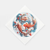 Serviette En Papier Poisson artistique Koi (Coin)