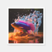 Serviette En Papier Poisson Artsy (Devant)