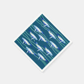 Serviette En Papier Poisson Baleine Animaux Art Design Napkins (Coin)