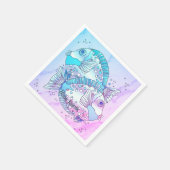Serviette En Papier Poisson bleu (Coin)