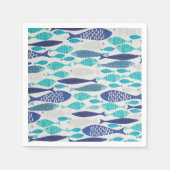 Serviette En Papier Poisson bleu (Devant)