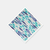 Serviette En Papier Poisson bleu (Coin)