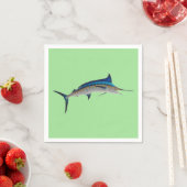 Serviette En Papier Poisson bleu Marlin (En situation)