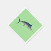 Serviette En Papier Poisson bleu Marlin (Coin)