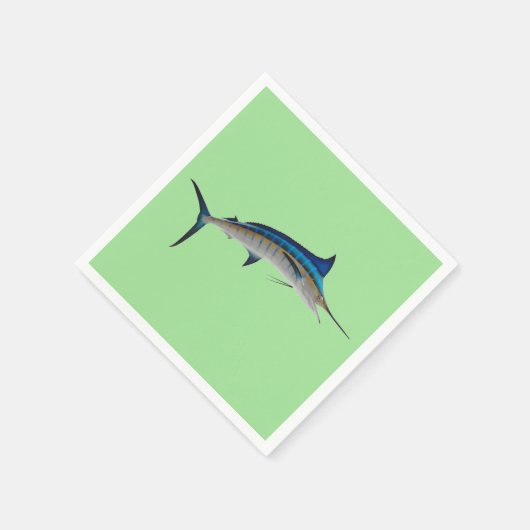 Serviette En Papier Poisson bleu Marlin (Coin)