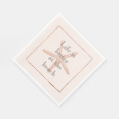 Serviette En Papier Poisson Blush Orange Plage Starfish (Coin)