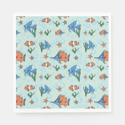 Serviette En Papier Poisson Carton mignon (Devant)