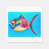 Serviette En Papier Poisson Cocktail Napkin (Devant)