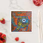 Serviette En Papier Poisson Cocktail Napkin (En situation)