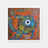 Serviette En Papier Poisson Cocktail Napkin (Devant)