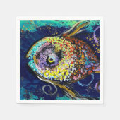 Serviette En Papier Poisson Cocktail serviettes (Devant)