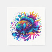 Serviette En Papier Poisson coloré (Devant)