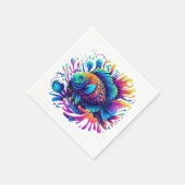Serviette En Papier Poisson coloré (Coin)