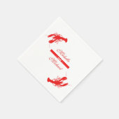 Serviette En Papier Poisson-crevette rouge Homard Cocktail Napkins (Coin)