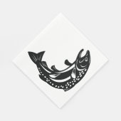 Serviette En Papier Poisson de truite (Coin)