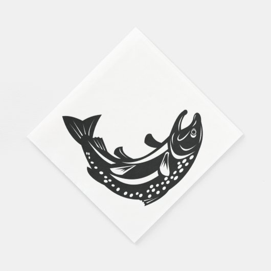 Serviette En Papier Poisson de truite (Coin)