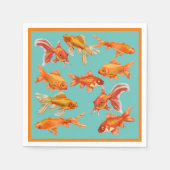 Serviette En Papier Poisson d'or (Devant)