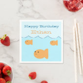 Serviette En Papier Poisson d'or fête d'anniversaire serviettes person (En situation)