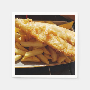 Serviette En Papier Poisson et chips