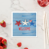 Serviette En Papier Poisson-étoile patriotique (En situation)