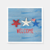 Serviette En Papier Poisson-étoile patriotique (Devant)