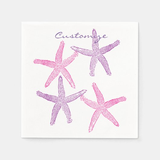 Serviette En Papier Poisson-étoile rose pourpre Thunder_Cove (Devant)