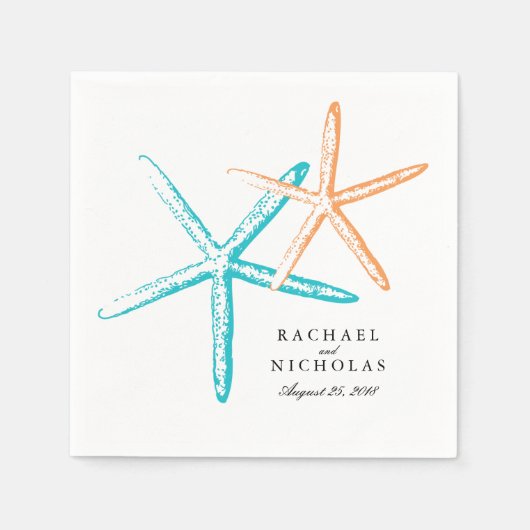 Serviette En Papier Poisson maigre | Mariage (Devant)