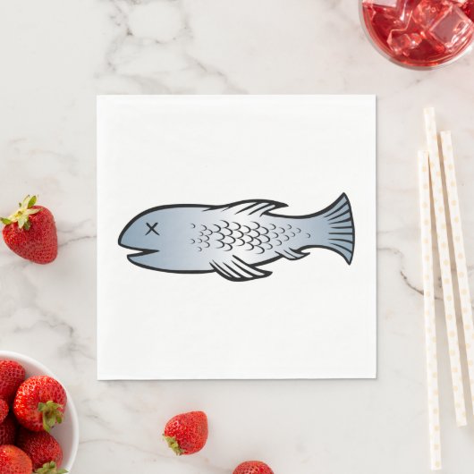 Serviette En Papier Poisson mort (En situation)