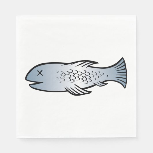 Serviette En Papier Poisson mort (Devant)