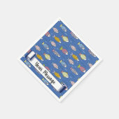 Serviette En Papier Poisson, poisson, poisson ! (Coin)