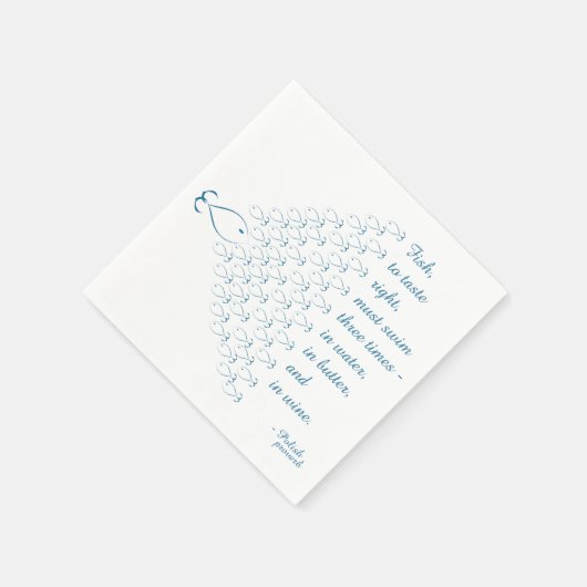 Serviette En Papier Poisson polonais Proverbe Napkin (Coin)