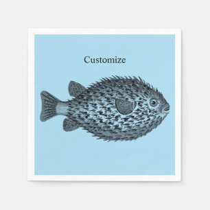 Serviette En Papier Poisson porc-épic Thunder_Cove