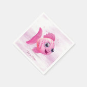 Serviette En Papier Poisson rose serviettes (Coin)