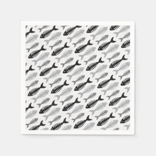 Serviette En Papier Poisson Soupe Retro Motif