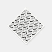 Serviette En Papier Poisson Soupe Retro Motif (Coin)