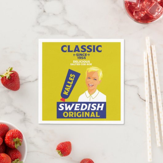 Serviette En Papier Poisson suédois smörgåskaviar Kaviar (En situation)