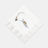 Serviette En Papier poisson sur la ligne de pêche (Coin)