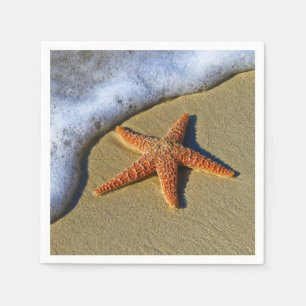 Serviette En Papier Poisson unique sur la plage