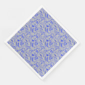 Serviette En Papier Poissons bleu motif 10.b Lgrey BG (Coin)