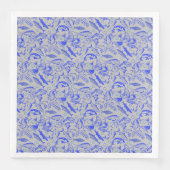 Serviette En Papier Poissons bleu motif 10.b Lgrey BG (Devant)