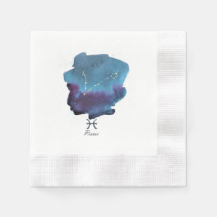 Serviette En Papier Poissons Constellation, Poissons Zodiac Papier Nap