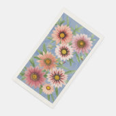 Serviette En Papier Poissons roses Floral Botanal Art Design (Coin)