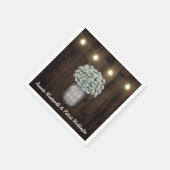 Serviette En Papier Poitrine de Mason rustique + serviettes Mariage de (Coin)