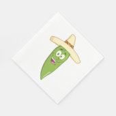 Serviette En Papier Poivre au chili vert souriant (Coin)