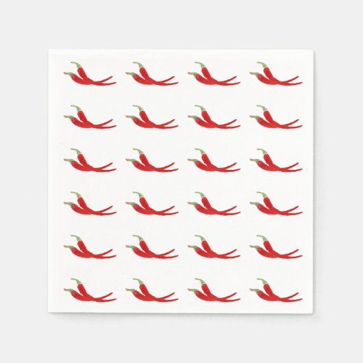 Serviette En Papier Poivron rouge (Devant)