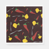Serviette En Papier Poivrons Et Oignons (Devant)