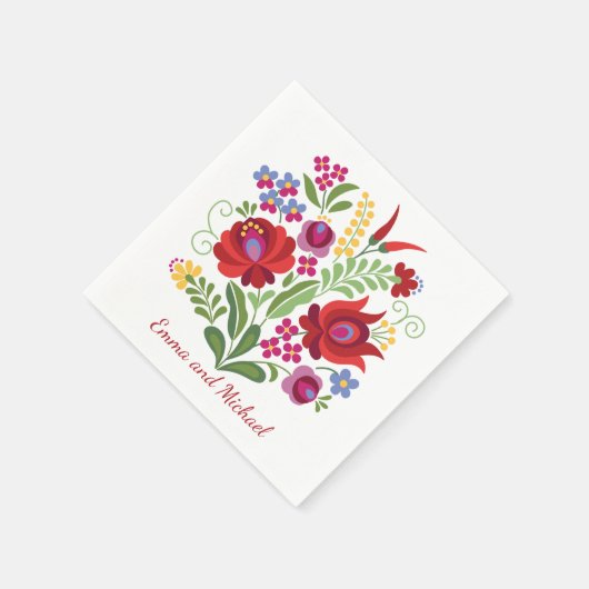 Serviette En Papier Poivrons rouges design hongrois (Coin)